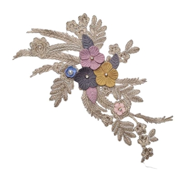 SYMÆRKE blomsterranke guld 32x19 cm